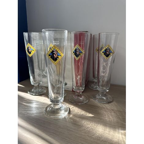 Lot de 6 verres à bière du Désert - 20 cl - Neufs