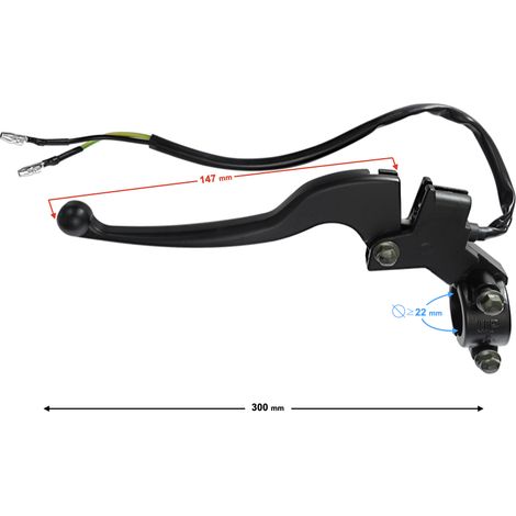 Maneta de freno trasera izquierda con sensor de parada para scooter Falcon 2 (1/3)