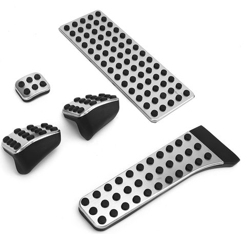 Pédales d'accélérateur et frein en acier inoxydable, jeu de repose-pieds et plaquettes de frein pour Mercedes-Benz AMG Classe C E S GLC GLK SLK CLS SL MT et repose-pied (1/5)