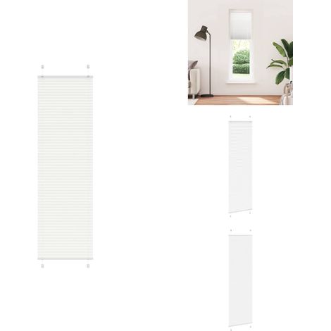 Plissee Weiß 65x200 cm Stoffbreite 64,4 cm Polyester - Plissee - Plissees - Faltrollo - Jalousie (1/5)