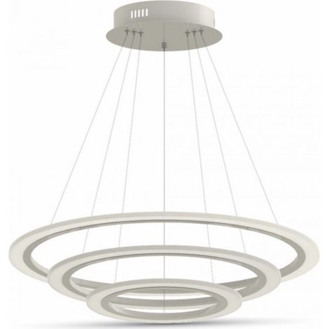 Lampada Led A Sospensione Rotonda Slim Tripli Anelli Diametro 600mm 400mm 200mm 3000K 70W Dimmerabile Triac Dimmer SKU-3904 (1/5)