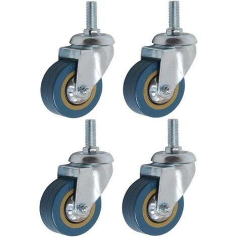 Lot de 4 360° Roulettes pour Meubles 75mm M10 Roulette Charge Lourde Pivotante (1/5)