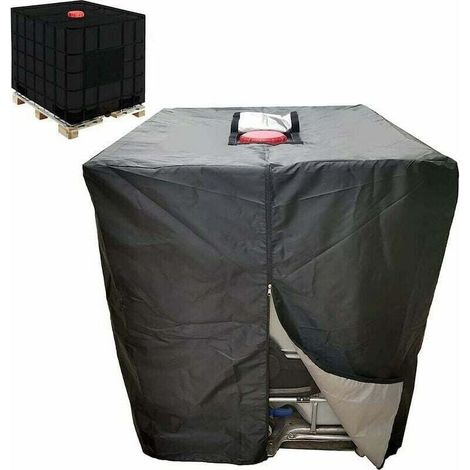 Bache Réservoir d'eau IBC 1000 L Couverture Container Citerne Eau Pluie avec Fermeture éclair Coupe-Vent Anti-UV Résistant à la Déchirure T-Audace (1/4)