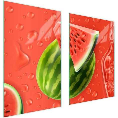 GLASSCHUTZPLATTE FÜR KÜCHE 65x52 WASSERMELONE (1/5)