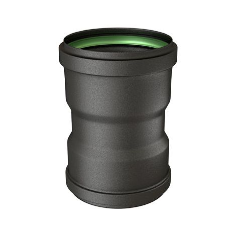TEN – Tuyau conduit de fumée émail noir mat 12 cm – Diamètre 80 mm – Pour poêle à granulée – Joint inclus