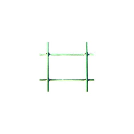 Rete Elettrosaldata Zincata Plastificata Verde Rotolo Mt.25 Mm.25X50 maglia mm.50x25 filo ø mm.2,6 est.- cm.100h. mt.25