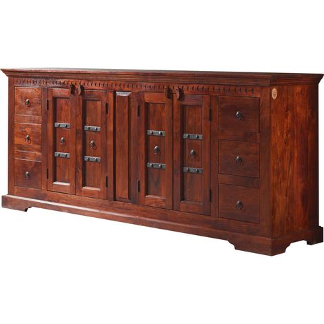 credenza in legno di Acacia 212x50x92 nougat laccato OXFORD 414