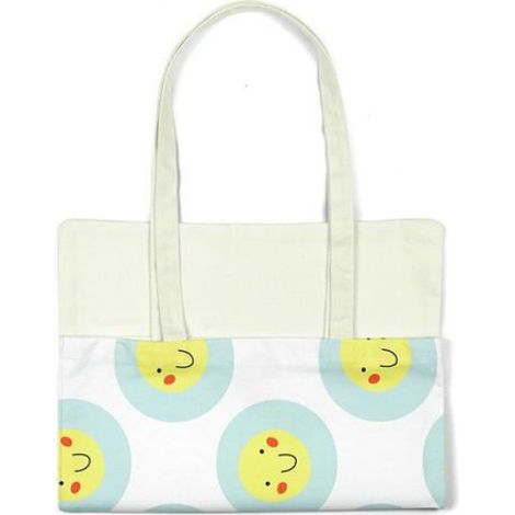 Sac Shopping - Tote Bag Coton 34 x 40 cm - Poignées Longues 30 cm - Réutilisable Compact - 1 Pièce (1/4)