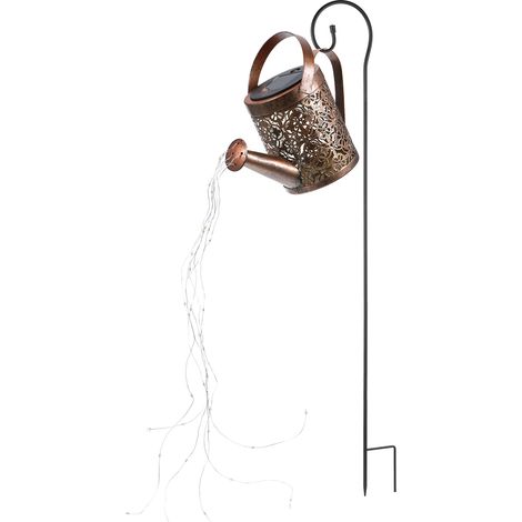 Arrosoir solaire d'extérieur avec 36 LED (600 mm), guirlande lumineuse féérique, éclairage sensible, étanche IP65, batterie rechargeable haute capacité intégrée de 600 mAh, idéal pour le jardin. (1/5)