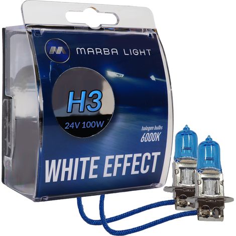 BOMBILLAS MARBA LIGHT EFECTO BLANCO H3 100W 24V (1/5)