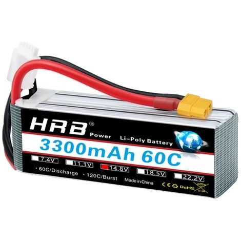 LiPo-Akku, 4S, 3300 mAh Kapazität, 1 Stück mit XT60-Anschluss (1/2)