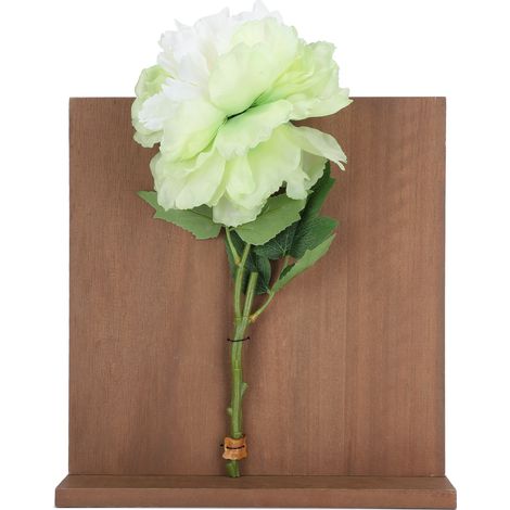 Décoration murale fleurs artificielles suspendues avec planche en bois pour salon chambre (1/5)