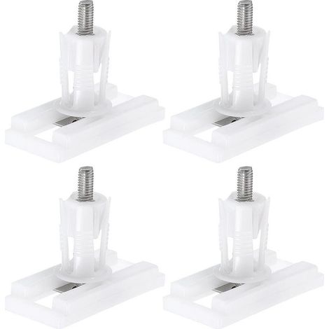 4Pcs Blanc Charnière De Couvercle De Siège De Toilette rondelles, couvercle de toilette, fixations de siège, blanc (1/5)