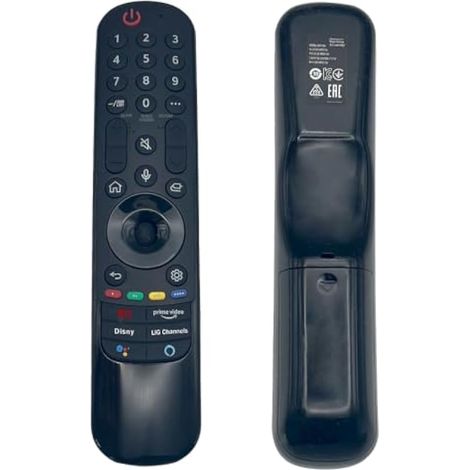 Télécommande pour Smart TV LG, LG MR21GA MR21GC MR22GA MR22GN MR23GA Magic TV, Magic Remote 2021 OLED QNED NanoCell UHD 4K 8K Smart TV (pas de fonctions voix/pointeur) (1/5)