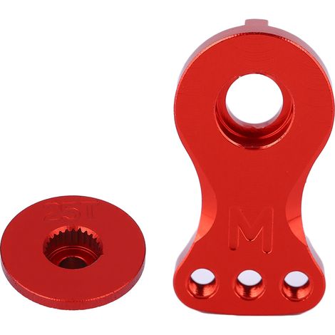 25T Puffer-Metall-Stahl-Ringzahnradarm für RC-Fahrzeuge im Maßstab 1:10 und 1:8 (N10221R Rot) (1/5)