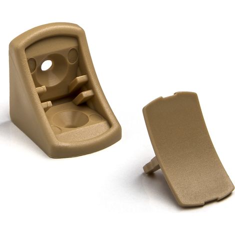 100 Stück Korpusverbinder 24 x 24 x 20 mm mit Abdeckkappe beige