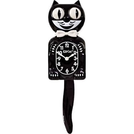 BelleRise - Petite horloge classique noire, 32,4 cm (12,75 pouces), avec yeux mobiles et secoueur