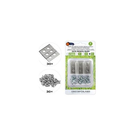 Lames de Rechange pour Robot Tondeuse à Gazon  30 pièces de Rechange Compatible avec Worx Landroid, LandXcape Modèles avec vis de qualité Premium pour Un fauchage précis,Betterlife（argent)