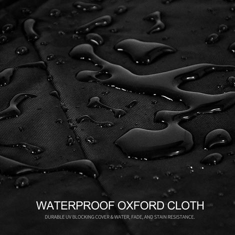 Protection de Patio Couverture Couverture Table Chaise Imperméable Oxford avec Cordons Résistante aux UV XL XXL 3XL Taille Noir pour Jardins Extérieur Parc (1/5)