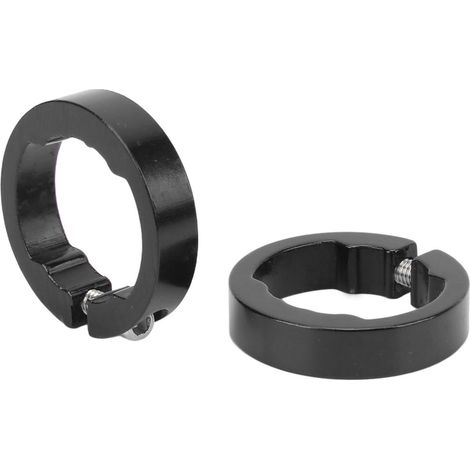 2 Pièces Poignées de Vélo avec Anneaux de Serrage en Alliage d'Aluminium - Pratiques et Élégants pour Guidon 22.2mm, Noirs (1/5)
