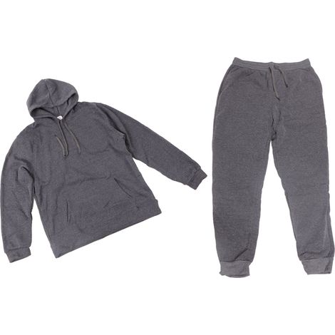 Herren-Trainingsanzug in Größe XXXL, dunkelgraues Sport-Trainingsanzug-Set, trendiger Hoodie, lässige Sportbekleidung zum Laufen und Joggen. (1/5)
