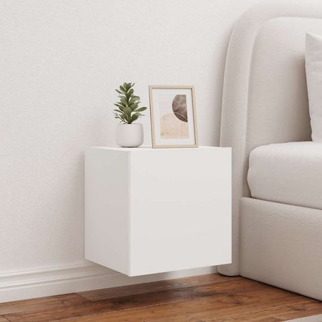 Mueble de TV de pared con luces LED 40,5x35x40 cm