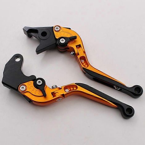 Convient pour la moto Boer Ulysses XB12XT, guidon de frein modifié, fixations de klaxon d'embrayage en alliage d'aluminium (orange, 1 paire) (1/5)