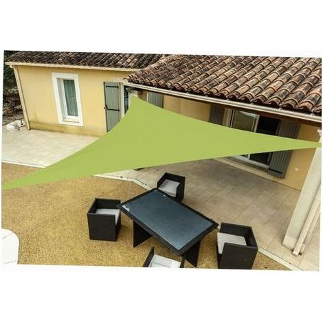 Voile d'ombrage triangulaire 5x5m polyéthylène hydrofuge - Werka Pro anti-UV (1/3)