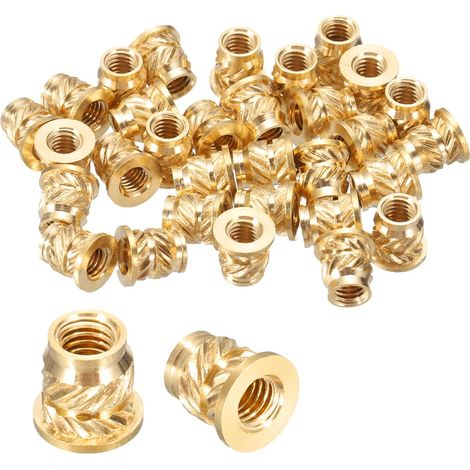 30 Pieces of M3 x 5.4mm H x 4.6mm OD Metric Brass Threaded Inserts (1/5)