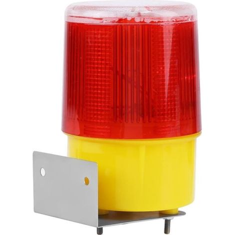Lampe Avertissement d'urgence Flash Solaire Voyant Clignotant Gyrophare Stroboscopique d'Alarme Lumière pour Route