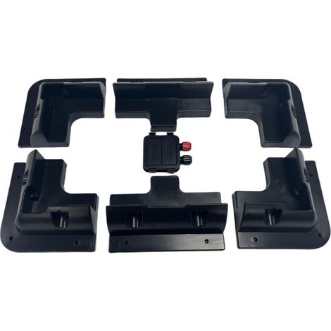 7-teiliges Set Solarmodul-Montagehalterungen, ABS, kein Bohren erforderlich, geeignet für Wohnmobil, Wohnwagen, Fahrzeug und Garage, Schwarz (1/5)