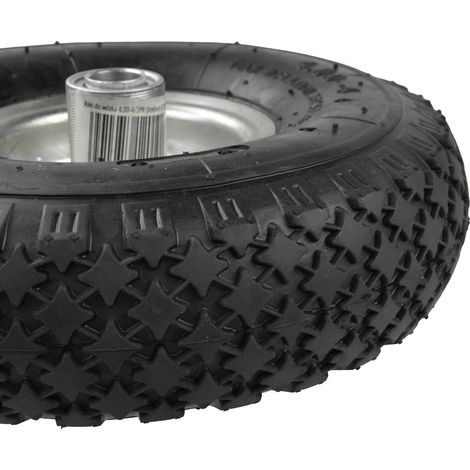 Roue de brouette geko 4.00-4 charge 136 kg valve voiture (1/2)