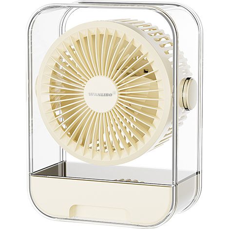 Ventilateur de Table USB - Compact, Rechargeable, pour Dormitory, Bureau, Air Circulé - Alovez