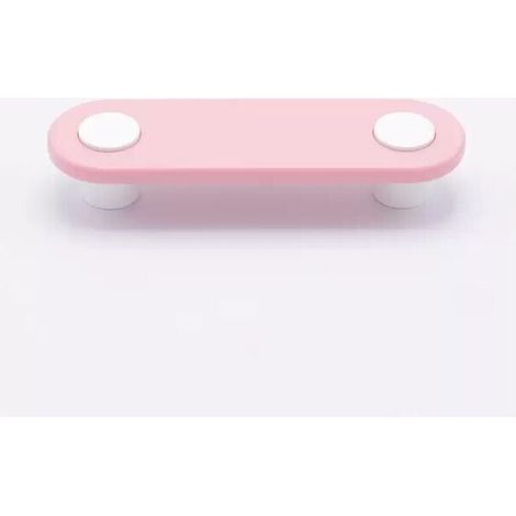 Maniglia dalla forma arrotondata e lunga di colore rosa in goffrato fine 135x40x25 - 390 Eyes