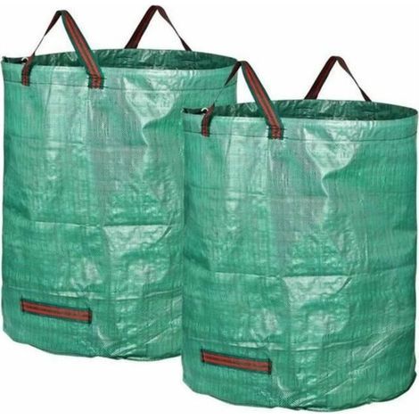 Gartenabfallsäcke 67 x 77 cm, grün, 2 Stück, für den Außenbereich (1/4)