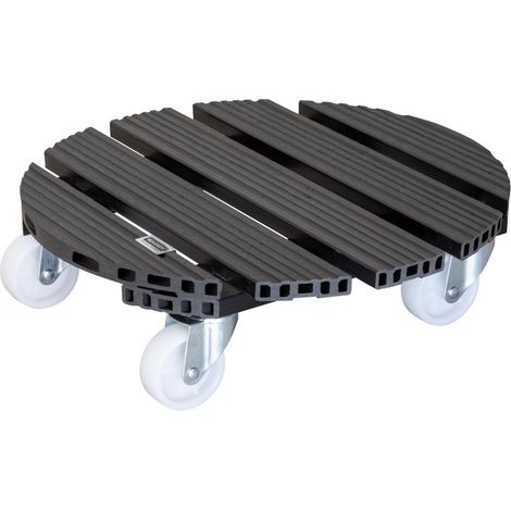 Multi Pflanzenroller aus WPC, anthrazit, Ø ca. 38,5 cm (1/4)