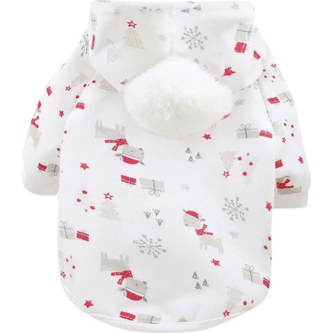Pull-over Chien - Pull En Coton Pour Chiens Petits Et Moyens - Tricot À Capuche Pour Automne Hiver - Modèle De Noël - Tailles S M L