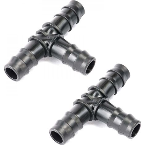 2 Dérivation en T cannelé, ø16 mm, lot de 2 pieces - jardiboutique (1/2)