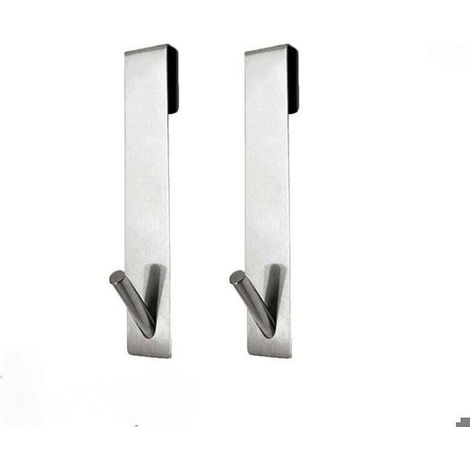 2 Pièces Crochet Paroi de Douche Verre,Crochet de Douche en Acier Inoxydable,Porte Serviette Salle de Bain Sans Percage,Crochets (1/3)