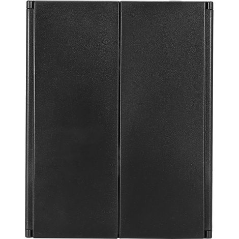 Miroir de maquillage LED pliable 3 faces, 8 lumières réglables pour bureau (Noir) (1/5)