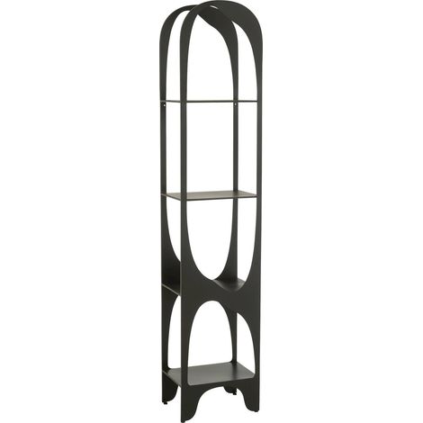Étagère design en métal noir pour rangement moderne - Noir mat élégant (1/5)