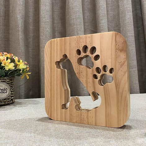 LED-Nachtlicht aus Holz in Tierform, 3D-USB-Ladefunktion, Schreibtischlampe, Dekoration fürs Schlafzimmer