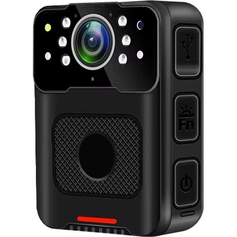 Petite Caméra Corporelle Étanche 1080P avec Cryptage de Fichiers, Vision Nocturne Infrarouge, Mini Caméra Corporelle, DVR pour Les Forces de L'Ordre, Prise UE (1/5)