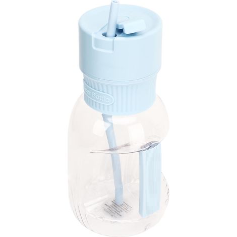 Tragbarer Sportmixer für den Outdoor-Einsatz, großes Fassungsvermögen (1000 ml), für Fruchtsäfte und Crushed Ice, hellblau. (1/4)