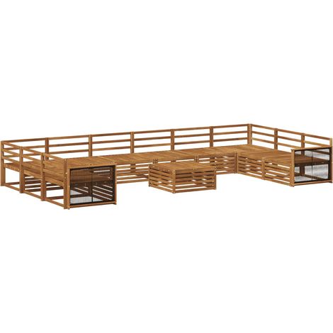 Sofa Sets 11 pcs Solid Acacia Wood vidaXL (1/5)