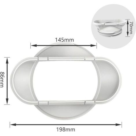 Interface buse plate – tuyau échappement climatiseur mobile – 130/150 mm (1/4)