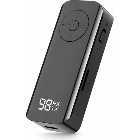 Adaptateur Audio Bluetooth 5.3 Émetteur-Récepteur AUX pour TV, PC, Voiture, Enceintes et Casques Sans Fil (1/5)