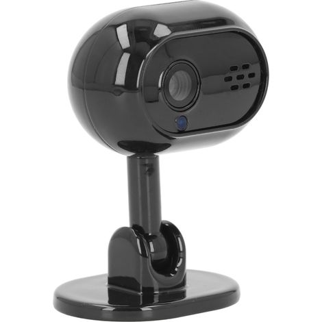 Caméra de sécurité intérieure sans fil Wi-Fi 1080p avec vision nocturne, communication bidirectionnelle, rotation à 360° et caméra pour animaux de compagnie, idéale pour la maison (noire). (1/5)