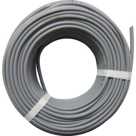 Electraline 14007 Cavo Telefonico/Citofonico, 2 Coppie e Messa a Terra, Lunghezza 25 m, Grigio (1/2)