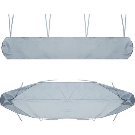 Abdeckhaube für Gartenschirm Schutz, BâChe Aufbewahrungstasche 210D Oxford UV-beständig Staubdicht gegen Schnee und Regen im Winter, für Terrassendach Möbel (Grau, 3,5 m)